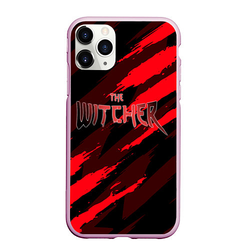 Чехол iPhone 11 Pro матовый The Witcher ГЕЙМЕРА супер игра / 3D-Розовый – фото 1