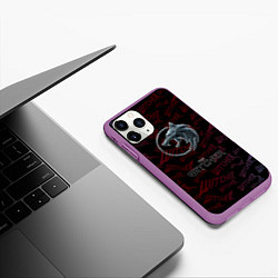 Чехол iPhone 11 Pro матовый The Witcher Игра классная, цвет: 3D-фиолетовый — фото 2