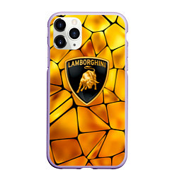 Чехол iPhone 11 Pro матовый Lamborghini Gold плиты