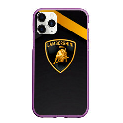 Чехол iPhone 11 Pro матовый Lamborghini геометрия