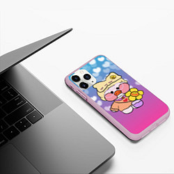 Чехол iPhone 11 Pro матовый УТЯ ЛАЛАФАНФАН СЕРДЕЧКИ, цвет: 3D-розовый — фото 2