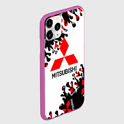Чехол iPhone 11 Pro матовый Mitsubishi Fire Pattern, цвет: 3D-фиолетовый — фото 2