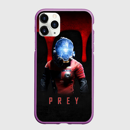 Чехол iPhone 11 Pro матовый Prey dark blood / 3D-Фиолетовый – фото 1