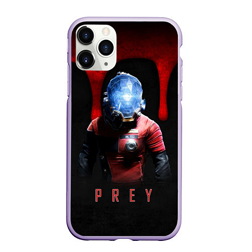 Чехол iPhone 11 Pro матовый Prey dark blood / 3D-Светло-сиреневый – фото 1