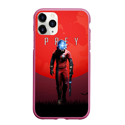 Чехол iPhone 11 Pro матовый Prey красная планета / 3D-Малиновый – фото 1