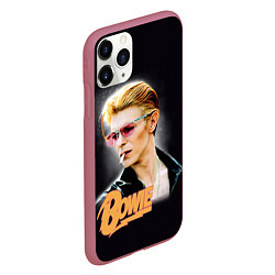 Чехол iPhone 11 Pro матовый David Bowie Smoking, цвет: 3D-малиновый — фото 2