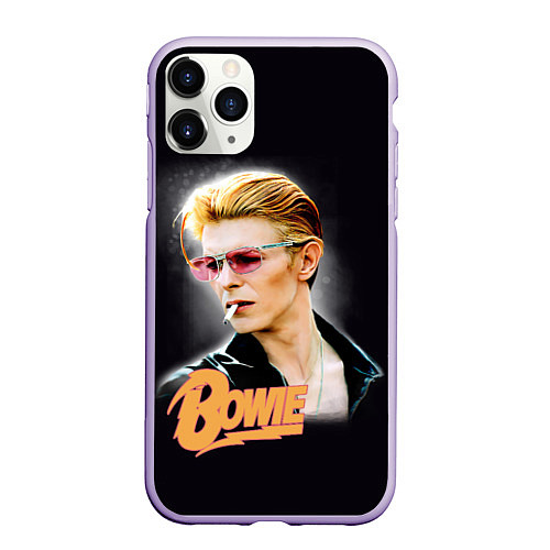 Чехол iPhone 11 Pro матовый David Bowie Smoking / 3D-Светло-сиреневый – фото 1