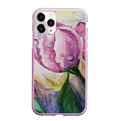 Чехол iPhone 11 Pro матовый Весенняя нежность, цвет: 3D-розовый