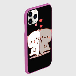 Чехол iPhone 11 Pro матовый Кошачья любовь навсегда Kitty love forever, цвет: 3D-фиолетовый — фото 2
