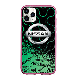 Чехол iPhone 11 Pro матовый NISSAN Супер класса, цвет: 3D-малиновый