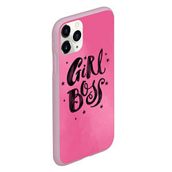 Чехол iPhone 11 Pro матовый Girl Boss!, цвет: 3D-розовый — фото 2