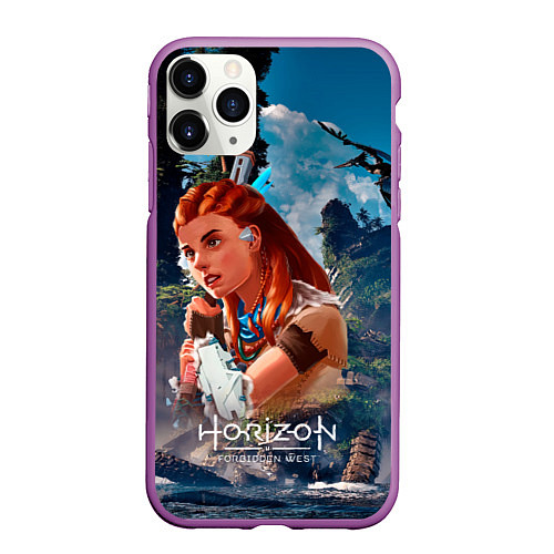 Чехол iPhone 11 Pro матовый Aloy Horizon / 3D-Фиолетовый – фото 1