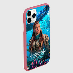 Чехол iPhone 11 Pro матовый Элой Horizont Forbidden West, цвет: 3D-малиновый — фото 2