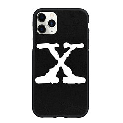 Чехол iPhone 11 Pro матовый X files logo на чёрном