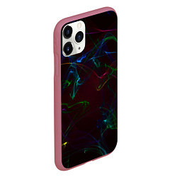Чехол iPhone 11 Pro матовый CURVE NEON ABSTRACTION, цвет: 3D-малиновый — фото 2