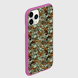 Чехол iPhone 11 Pro матовый Баксы, Оружие, Золото, цвет: 3D-фиолетовый — фото 2