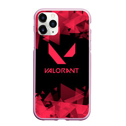 Чехол iPhone 11 Pro матовый Valorant - Геометрия, цвет: 3D-розовый