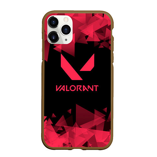 Чехол iPhone 11 Pro матовый Valorant - Геометрия / 3D-Коричневый – фото 1