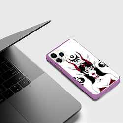 Чехол iPhone 11 Pro матовый Devil beauty, цвет: 3D-фиолетовый — фото 2