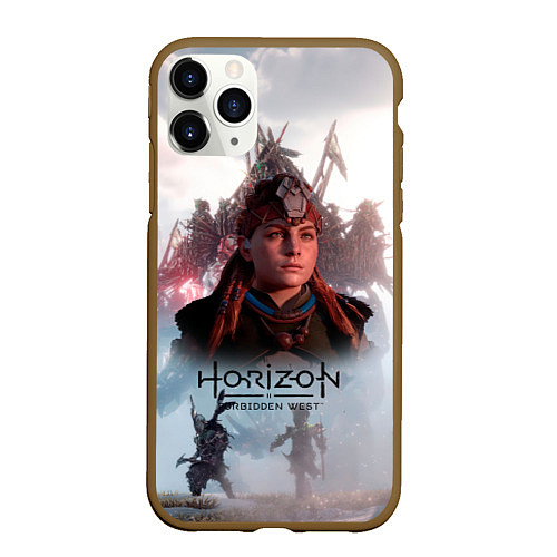 Чехол iPhone 11 Pro матовый Элой Horizon Forbidden West game / 3D-Коричневый – фото 1