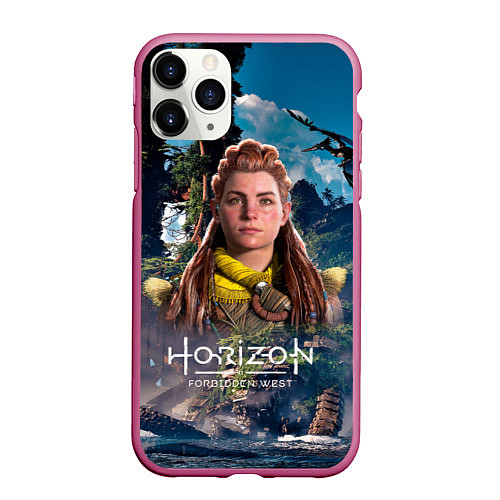 Чехол iPhone 11 Pro матовый Horizon Aloy Элой / 3D-Малиновый – фото 1