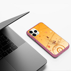 Чехол iPhone 11 Pro матовый Умиротворение со мной, цвет: 3D-малиновый — фото 2