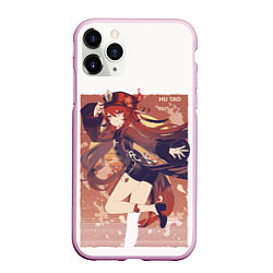 Чехол iPhone 11 Pro матовый HU TAO Genshin Impact Ху Тао, цвет: 3D-розовый