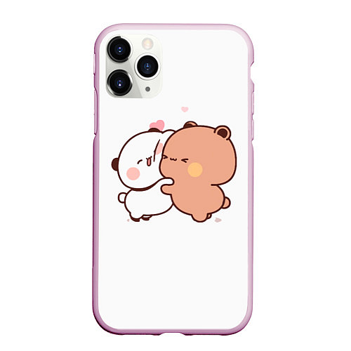 Чехол iPhone 11 Pro матовый Плюшевая любовь навечно Plush love forever / 3D-Розовый – фото 1