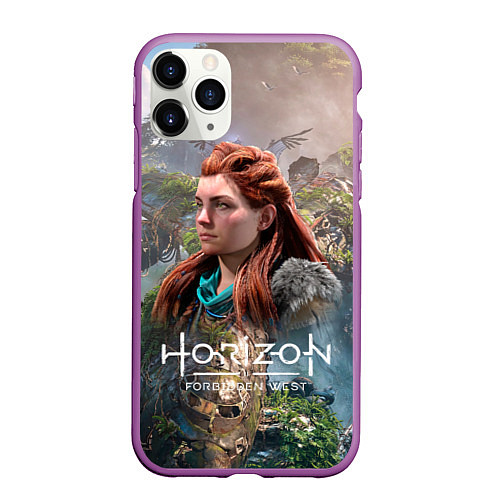 Чехол iPhone 11 Pro матовый Охотница Элой / 3D-Фиолетовый – фото 1