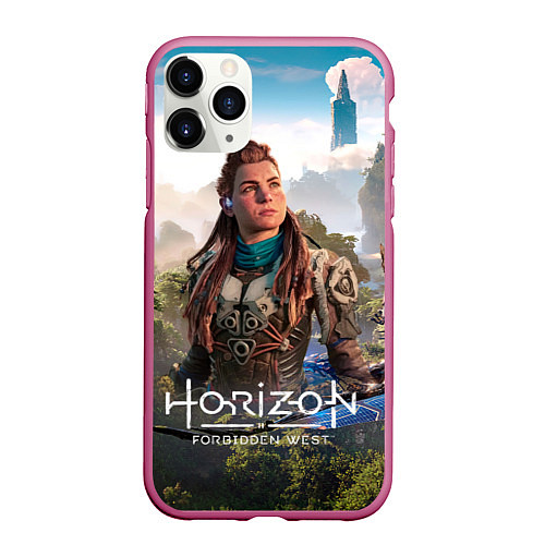 Чехол iPhone 11 Pro матовый Aloy Элой Horizon / 3D-Малиновый – фото 1