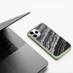 Чехол iPhone 11 Pro матовый Fashion vanguard pattern 2099, цвет: 3D-салатовый — фото 2