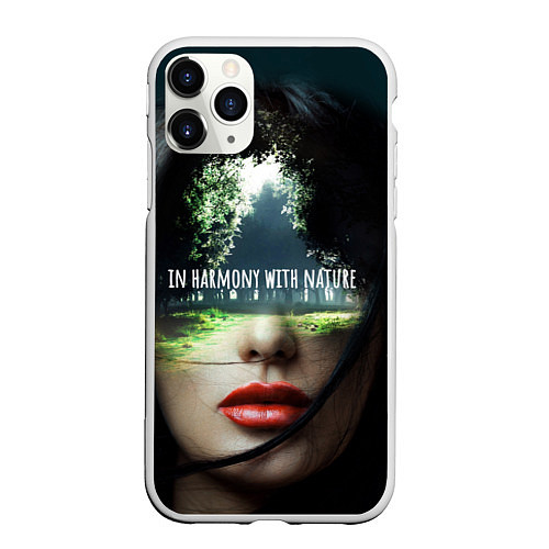 Чехол iPhone 11 Pro матовый In harmony with nature / 3D-Белый – фото 1