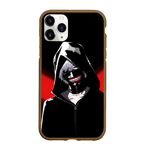 Чехол iPhone 11 Pro матовый Ghoul red line / 3D-Коричневый – фото 1