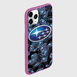 Чехол iPhone 11 Pro матовый SUBARU BIG LOGO PATTERN, цвет: 3D-фиолетовый — фото 2