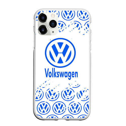 Чехол iPhone 11 Pro матовый Volkswagen фольксваген / 3D-Белый – фото 1