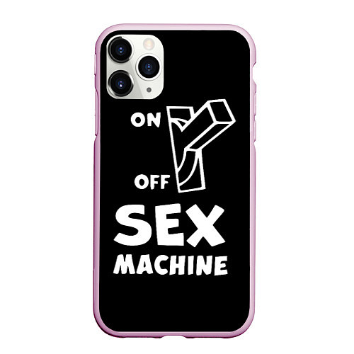 Чехол iPhone 11 Pro матовый SEX MACHINE Секс Машина / 3D-Розовый – фото 1