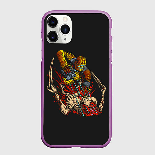 Чехол iPhone 11 Pro матовый Айзек за работой / 3D-Фиолетовый – фото 1