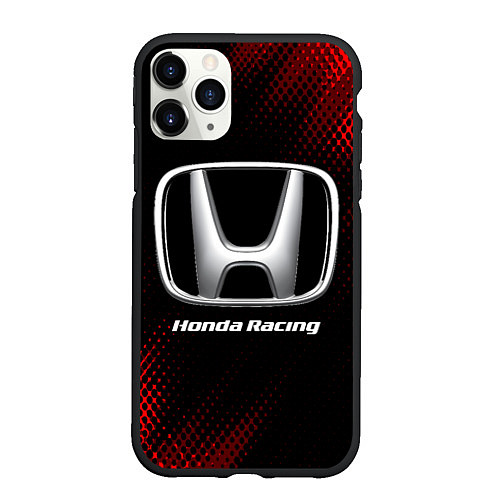 Чехол iPhone 11 Pro матовый HONDA RACING Sport Style / 3D-Черный – фото 1