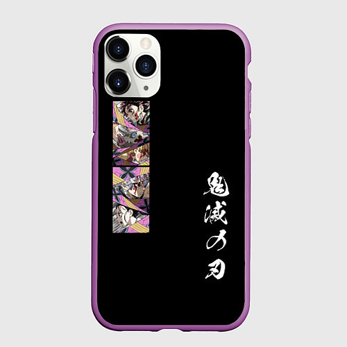 Чехол iPhone 11 Pro матовый Клинок, Квартал красных фонарей / 3D-Фиолетовый – фото 1