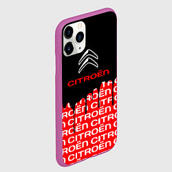 Чехол iPhone 11 Pro матовый Citroen ситроен, цвет: 3D-фиолетовый — фото 2
