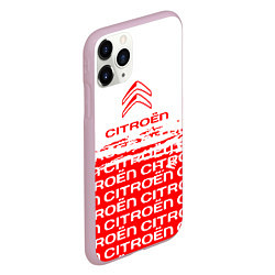 Чехол iPhone 11 Pro матовый Citroen Паттерн, цвет: 3D-розовый — фото 2