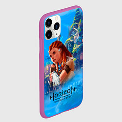 Чехол iPhone 11 Pro матовый Horizon подводный мир, цвет: 3D-фиолетовый — фото 2