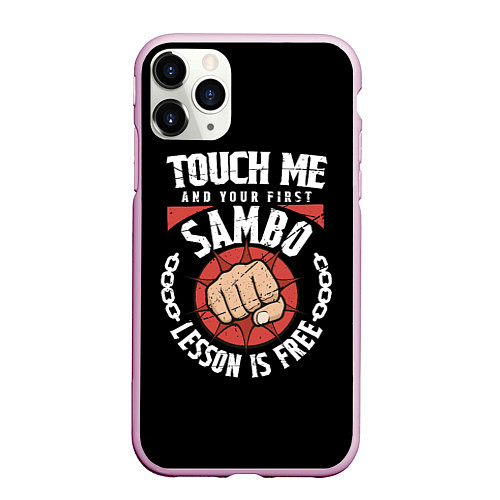 Чехол iPhone 11 Pro матовый Боевое Самбо SAMBO / 3D-Розовый – фото 1