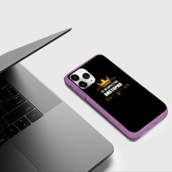 Чехол iPhone 11 Pro матовый Её величество Виктория!, цвет: 3D-фиолетовый — фото 2