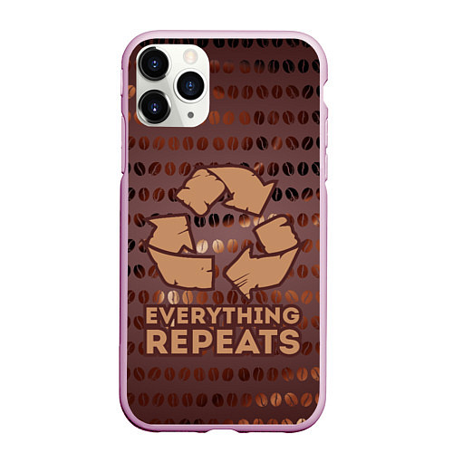 Чехол iPhone 11 Pro матовый Everything repeats / 3D-Розовый – фото 1