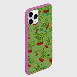 Чехол iPhone 11 Pro матовый Для сильной половины человечества, цвет: 3D-фиолетовый — фото 2