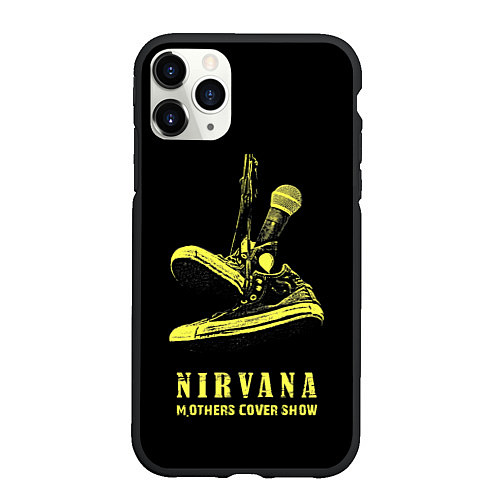 Чехол iPhone 11 Pro матовый Nirvana Нирвана / 3D-Черный – фото 1