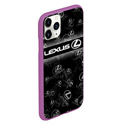 Чехол iPhone 11 Pro матовый LEXUS SPORT PATTERN, цвет: 3D-фиолетовый — фото 2