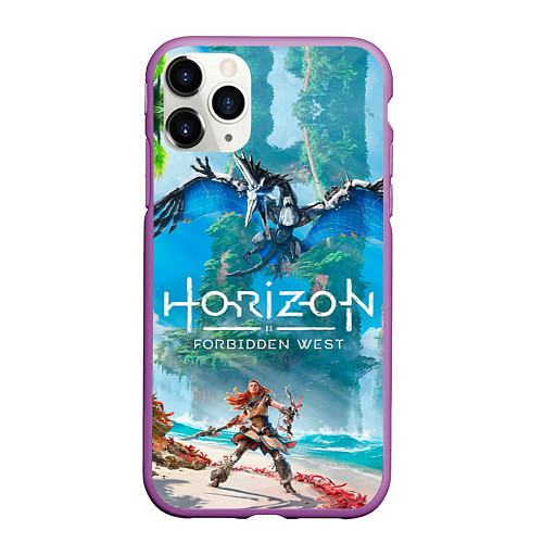 Чехол iPhone 11 Pro матовый Horizon Запретный Запад Элой / 3D-Фиолетовый – фото 1