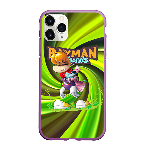 Чехол iPhone 11 Pro матовый Уставший Rayman Legends / 3D-Фиолетовый – фото 1